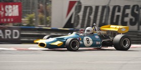 Grand Prix Historique 2010 de Monaco, Samedi 1er Mai, Série F. Voiture N°8 Dayton Duncan sur Brabham BT33 de 1970.