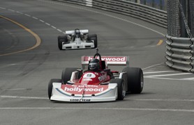 Grand Prix Historique 2010 de Monaco, Samedi 1er Mai, Série G. Voiture N°9 concurrent Dunn Peter conducteur Fitzgerald Michael sur March 761B de 1977.