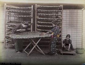 Photographies de Kusakabe Kinbei. Kusakabe Kinbei (日下部 金兵衛) 1841 — 1934  photographe japonais qui était généralement appelé par son prénom, Kinbei, car sa clientèle, en majorité étrangère, trouvait plus facile à ne prononcer que son nom.

Kinbei Kusakabe fut coloriste et assistant aux côtés de Felice Beato et du baron Raimund von Stillfried avant d'ouvrir son propre atelier à Yokohama en 1881 dans le quartier de Benten-dōri et, en 1889, il déménagea dans le quartier de Honmachi. Il ouvrit aussi un atelier annexe dans le quartier de Ginza à Tokyo.

Vers 1885, il racheta les négatifs de Beato et de Stillfried, ainsi que ceux de Kuichi Uchida et certains d'Hikoma Ueno.

Il arrêta son activité de photographe en 1912-1913 en laissant une oeuvre importante d'une sensibilité particulière.