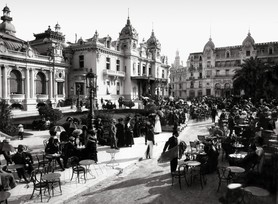 MONTE-CARLO. La terrasse du Café de Paris et le casino, vers 1900.